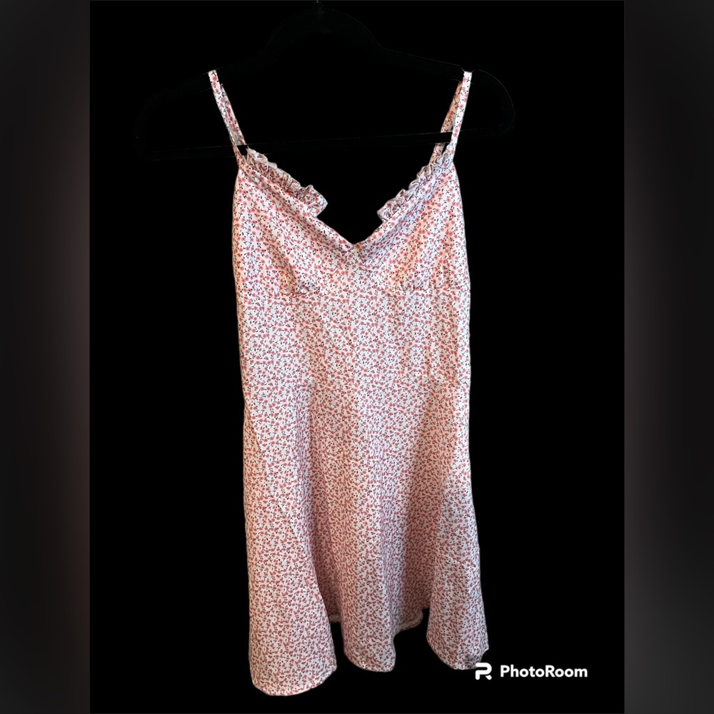 Pink floral dress